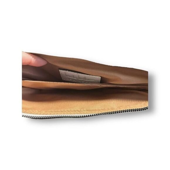 Nicole Miller NWT Bone Logo Crossbody Bag Coin Pouch Gold Hardware Purse Chic - Picture 5 of 11